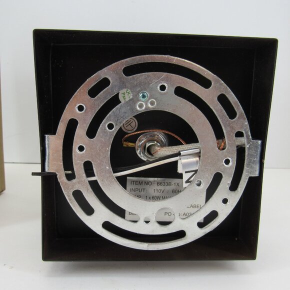 Porch Light 9 3/4" Exterior Light Fixture Square Black w/Inside Glass Cover - Picture 5 of 8